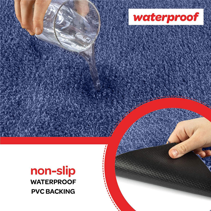 Tapis pour porte d'entrée antidérapant Ceeva, Bleu