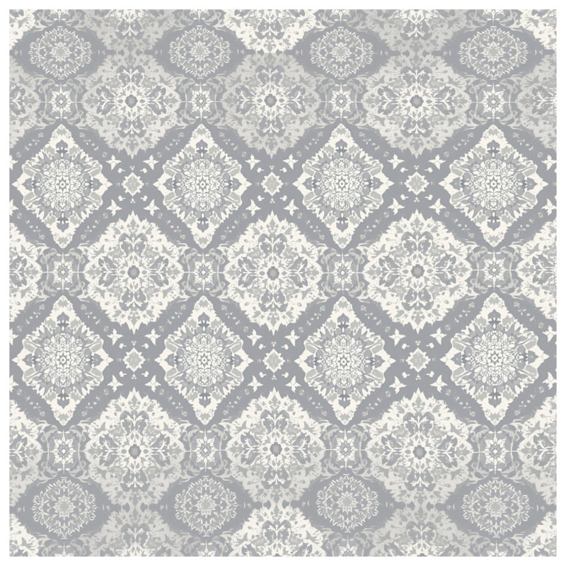Édredon gris damassé détaillé, Simple extra long