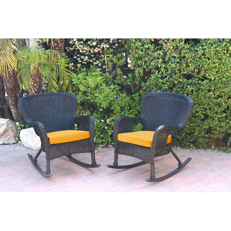 Chaise berçante Batchelder, Noir, Ivoire