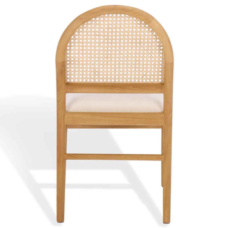 Laylie Leather Upholstered Dining Chair, Natural Boucle, Medium Oak