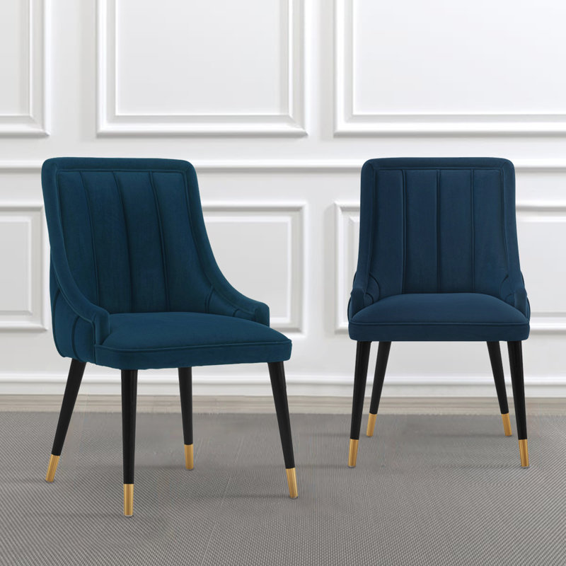 Chaise d'appoint de salle à manger Eda, Crème, crème