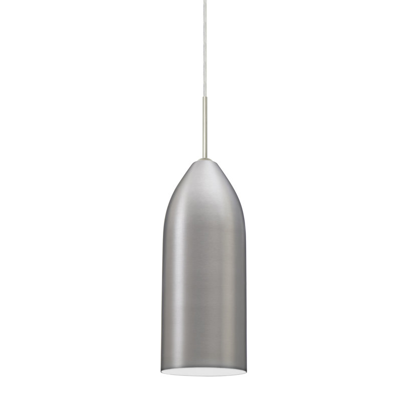 Lindy 1 - Light Single Pendant, Satin Nickel, White