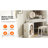 Space - Saving Vanity With 360 Rotatable Hd Mirror, 3 Color Led Lights, And Display Shelf For Cosmetic Brushes Modern White Makeup Tri Folding Rotation, Lighting, Big Drawer Cosmetics