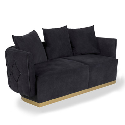 Canapé en cuir rembourré 94,5 po Hammersdale