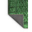 Tapis oriental vert en laine et polyester tissé à la machine-201120485