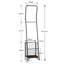 Metal Coat Rack Stand with Anti-Drop Design, Hall Trees with Steel Basket, Small Garment Organizer with 2 Handy Cloth Rails and Slipper Space, Brown