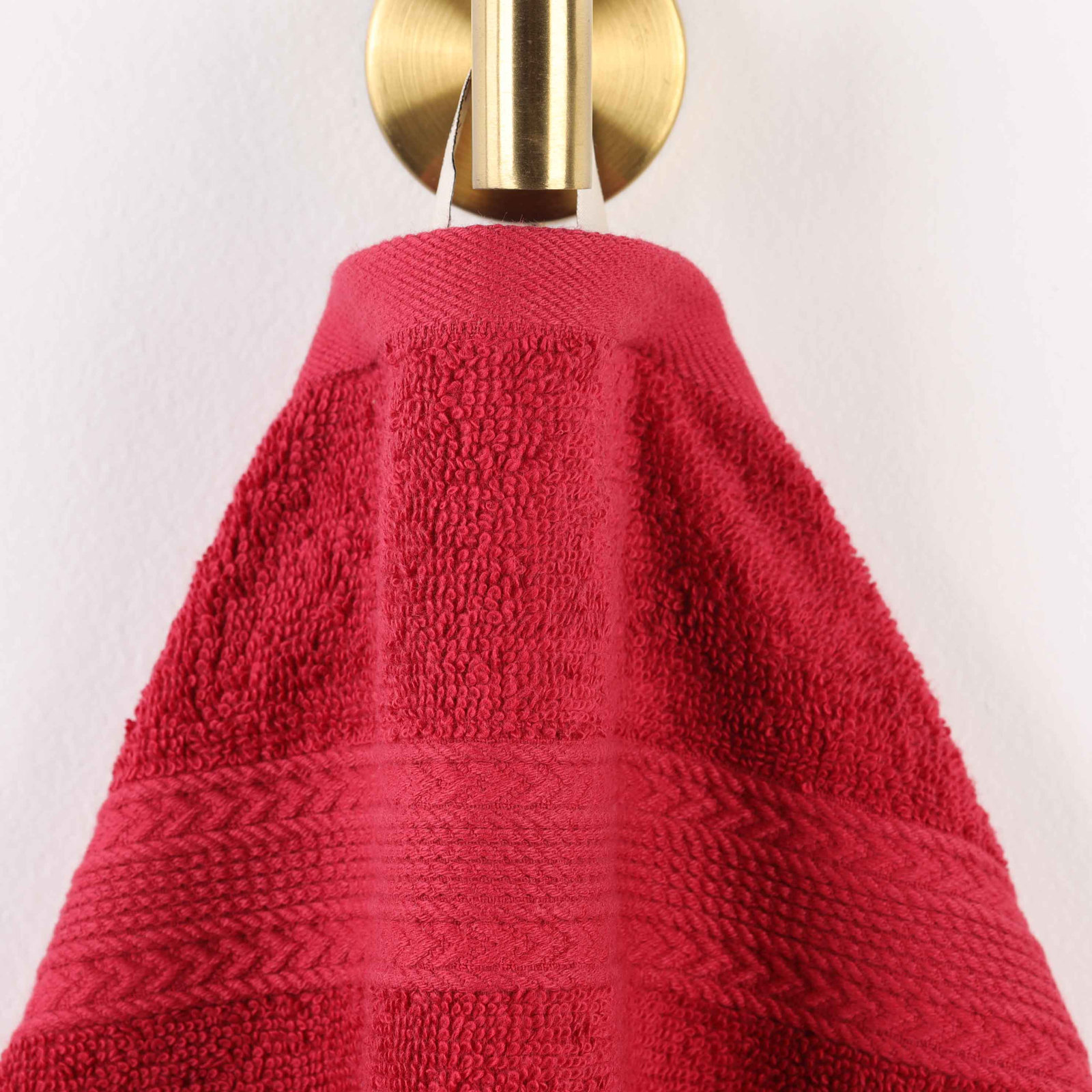 Simba Eco-Friendly Sustainable Cotton Washcloth Towel, Cranberry