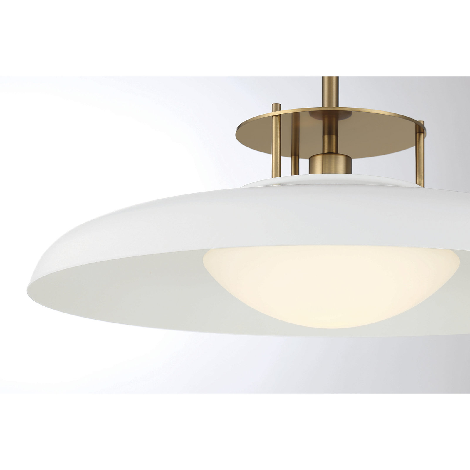 Chessa Dimmable Single Light Pendant, White, White