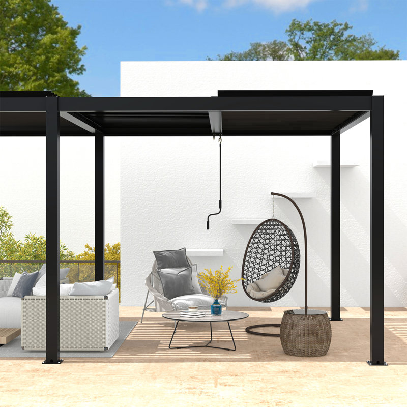 Louver Pergola 10X19ft Aluminum Frame & Louvers
