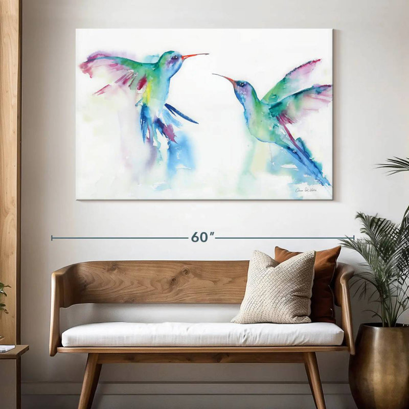 Colibris bruns I, H 34 po x l 51 po