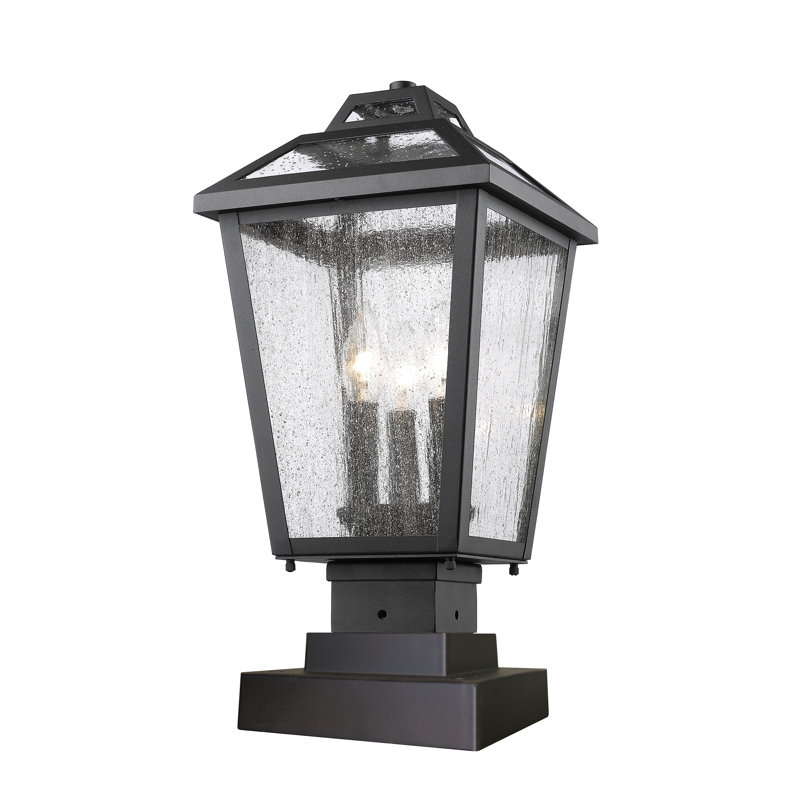 Luminaire suspendu à 3 lumières Saxon, Bronze huilé, H 18,5 po x l 9 po x P 9 po