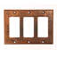 Copper Switchplate Triple Ground Fault/Rocker Cover GFI