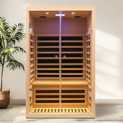 Deux personnes à la pruche lointaine - infrarouge, cristal à faible teneur en carbone et chauffage en céramique, 760 W, 8 15 minutes de chauffage, 25 65c, lumières de lecture colorées pour la pruche, plaques, Tube Min Quick 77 149f,