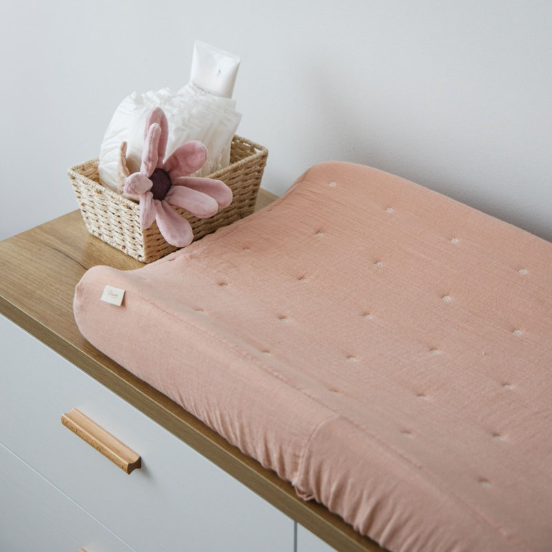 Violet Daisy Tuck Quilted Changing Pad Cover