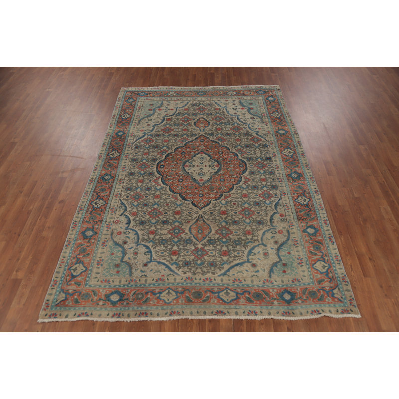 Traditional Wool Area Rug 6x9
