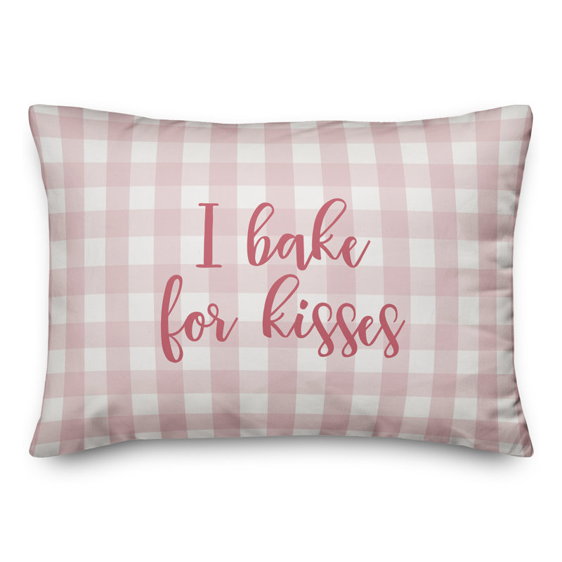  Coussin décoratif I Bake For Kisses, Rose