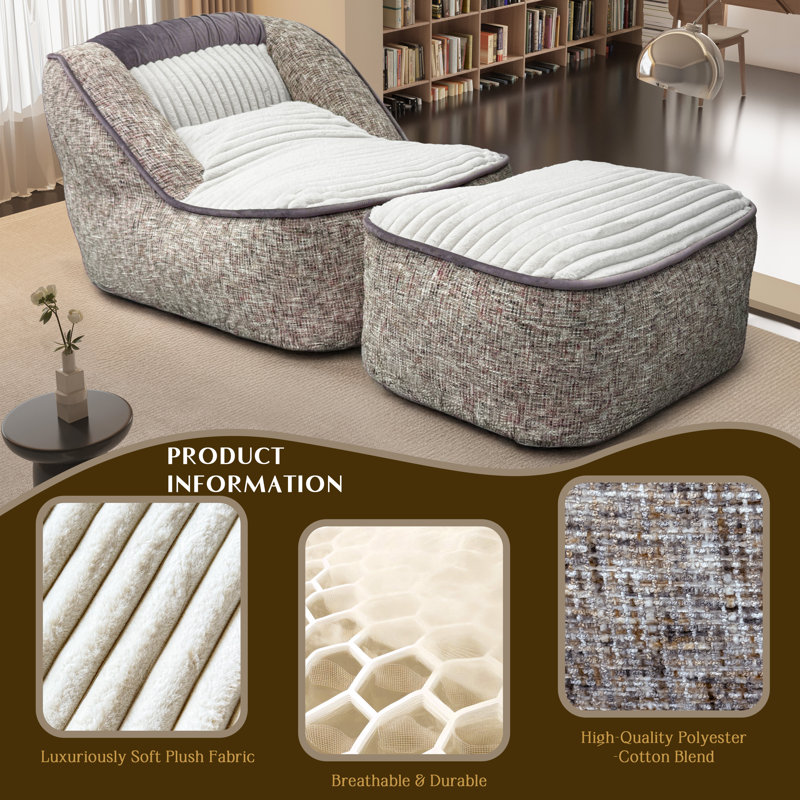 Polyester Refillable Bean Bag Lounger