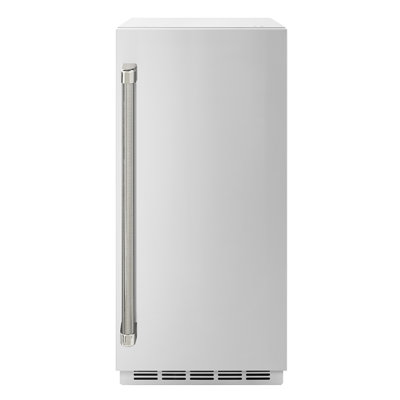 ZLINE Autograph 15 in. Touchstone Gourmet Ice Maker with Solid Steel Door & Bronze Helix Handle