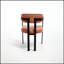 Ensemble de chaises de salle à manger rembourrées Mid-Century modernes et élégantes avec pieds en métal durables-1038821532
