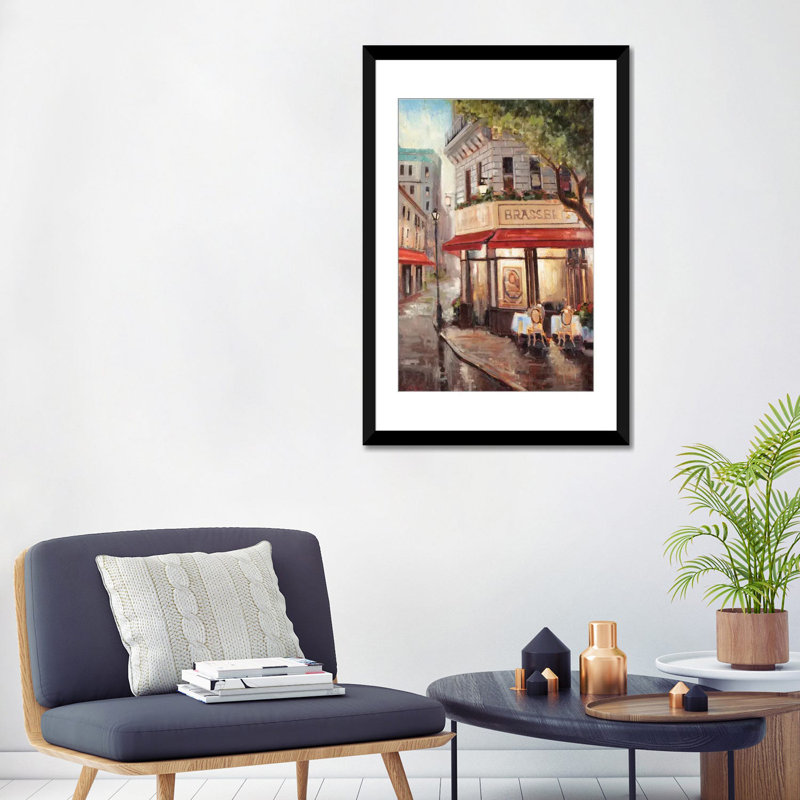 « parisian à la toile », impression sur toile, H 26 po x l 18 po x P 1,5 po, Toile avec cadre noir