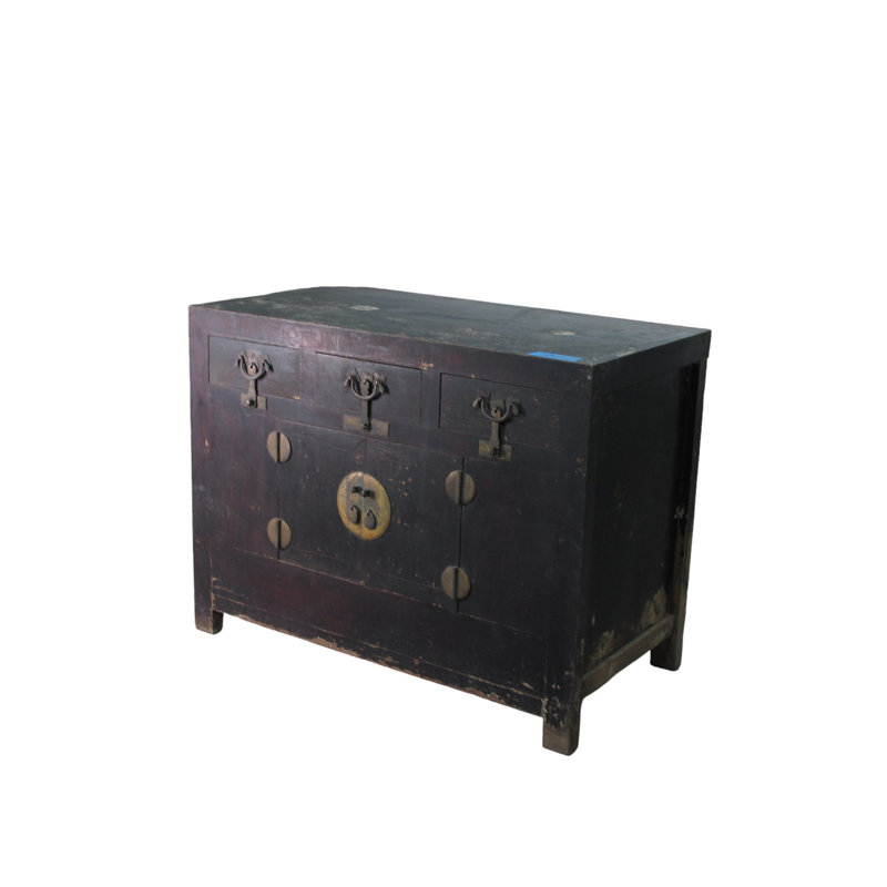 Buffet chinois foncé brun antique