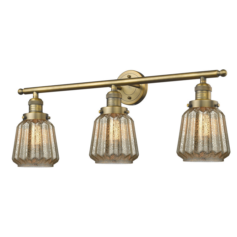 Vinson 3 - Light Dimmable Vanity Light, Brushed Brass, Mercury