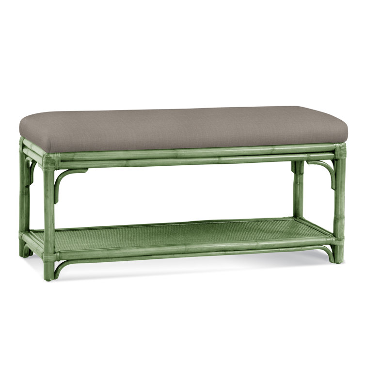 Summer Retreat Wicker Shelf Storage Bench