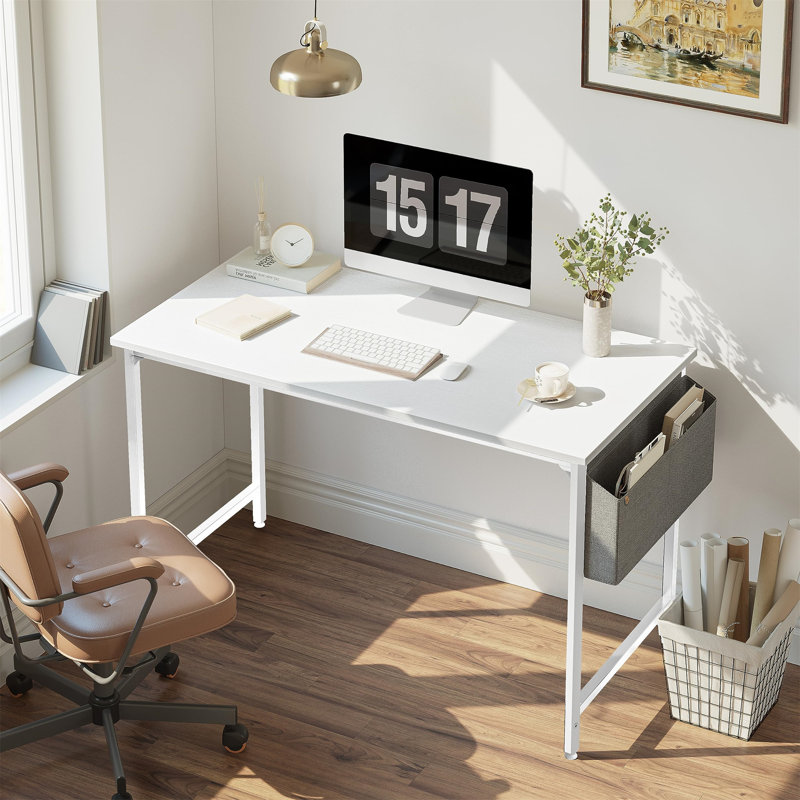 Adlee Writing Desk, White, 75cm H x 140cm W x 60cm D
