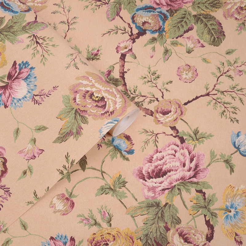 Papier peint rose Laura Ashley, Rose