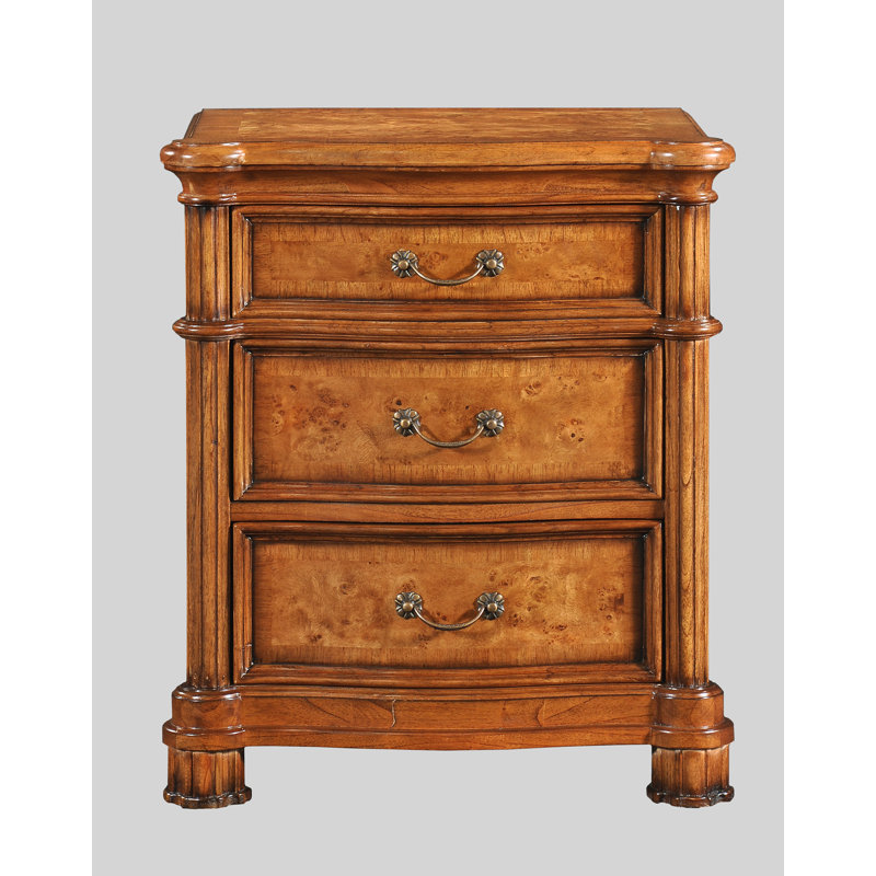 Alaba 60cm W Solid Wood Bedside Table
