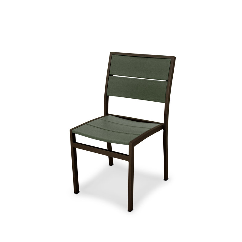 Chaise d'appoint POLYWOOD Surf City, Bronze texturé / Forêt tropicale