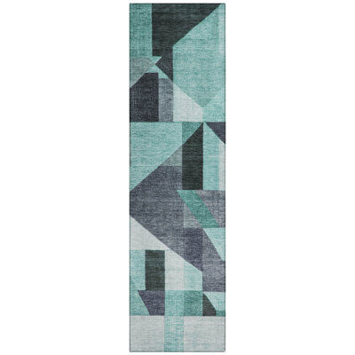 Machine Washable Indoor/Outdoor Jadiel ACN2365 Geometric Rug