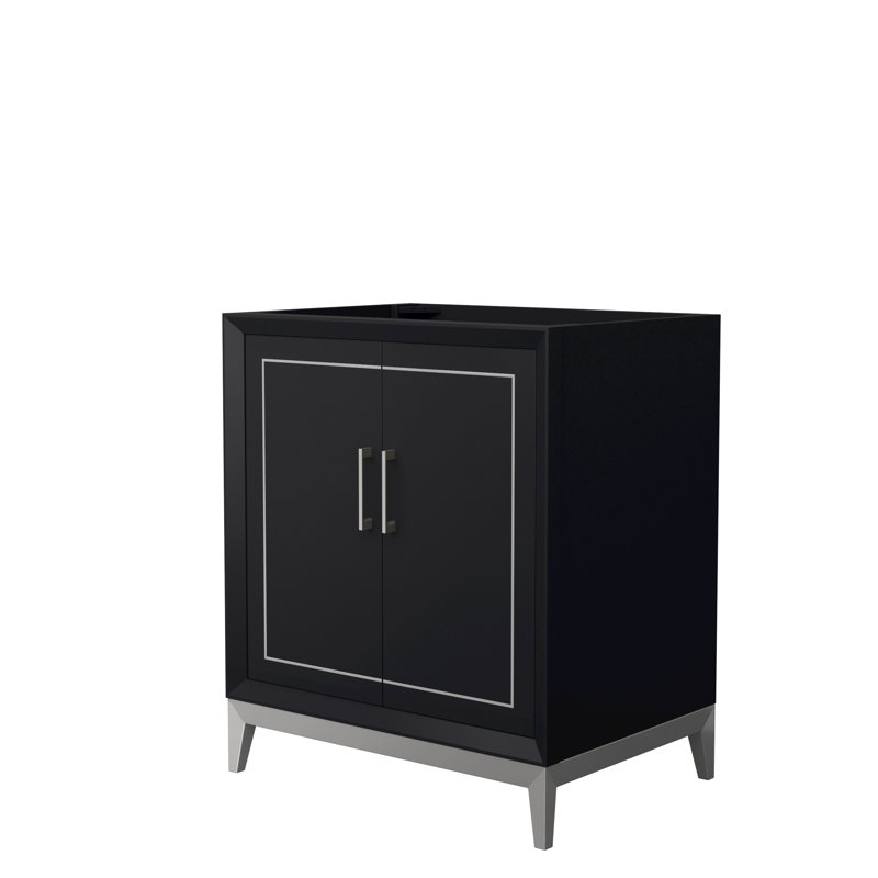 Base de meuble-lavabo simple 29,5 po Marlena seulement, Noir