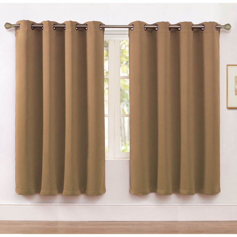 Karn Blackout Curtain Pair, 52" W x 63" L, Taupe