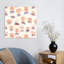 Tropical Felines Pattern Contemporary Wall Art Print 1 Piece Wrapped Canvas Wall Art-1348067256