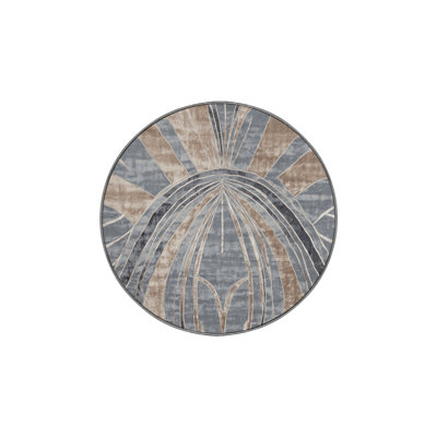 Machine Washable Gray Area Rug