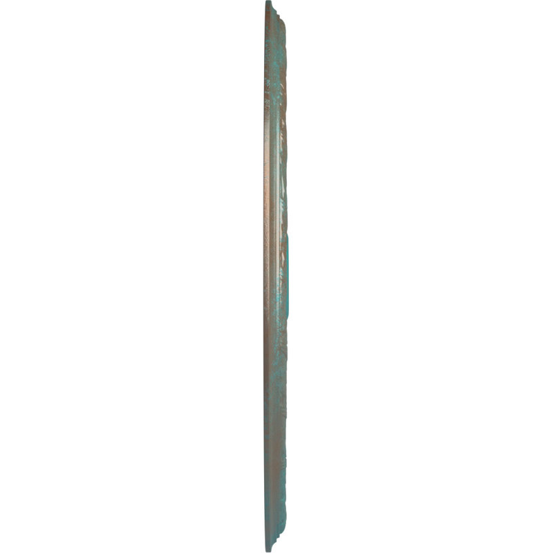 Médaillon de plafond Endurathane Attica, diamètre extérieur de 39 1/2 po x P 2 1/2 po (convient aux auvents jusqu'à 3 3/4 po), fini bleu flash peint à la main