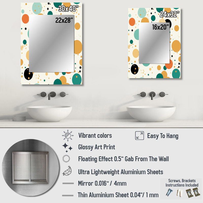 Senac Urban Chic, motif à pois, 40 po x 30 po