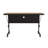 Rectangle 2 Person Height Adjustable Flip Top 48'' L Modular Training Table with Casters