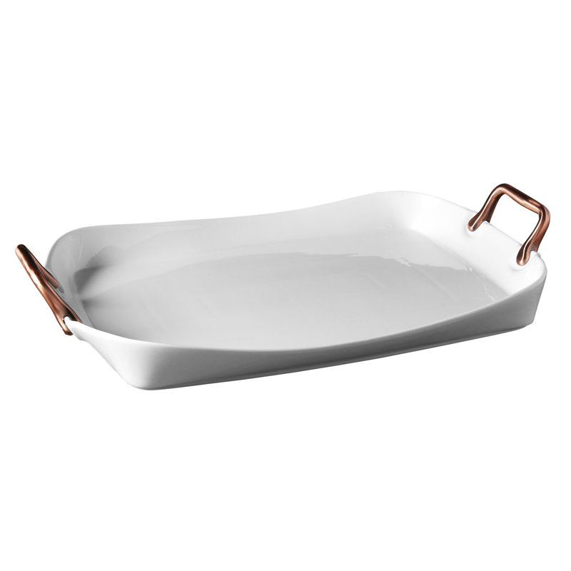 Denmark Porcelain Tray, 2" H x 19.5" W x 19" L