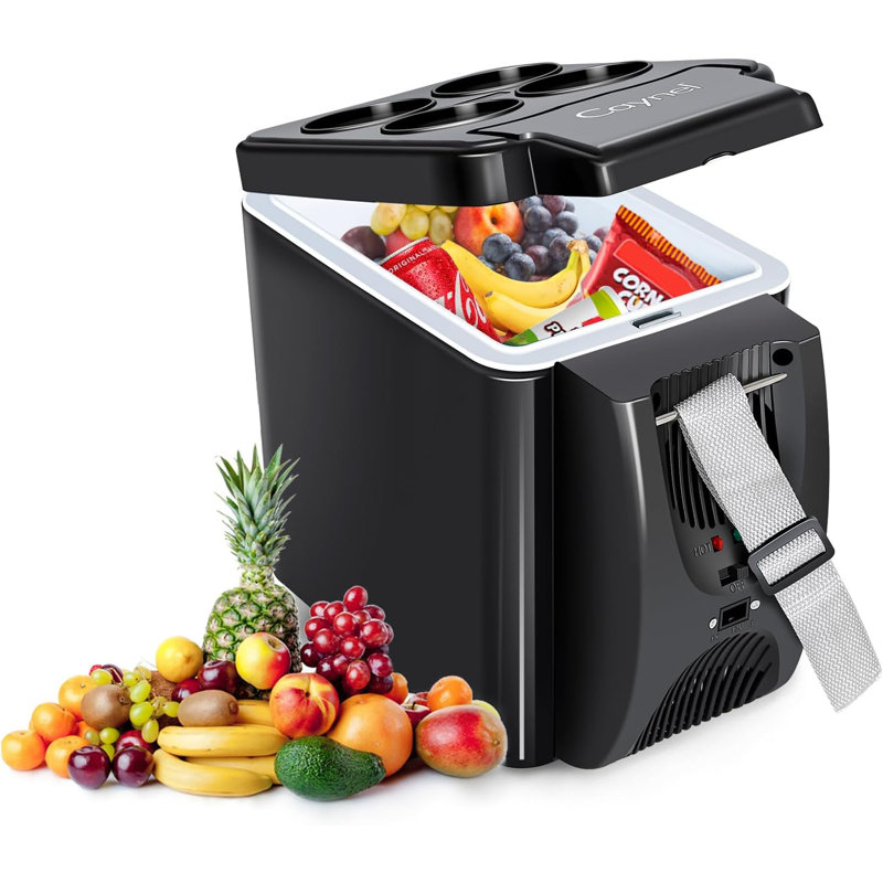 Thermoélectrique personnel de 6 litres CAYNEL, capacité de 6 litres, refroidisseur électrique portatif avec courant continu de 12 V CC, petit réfrigérateur pour voiture, véhicule récréatif et camping