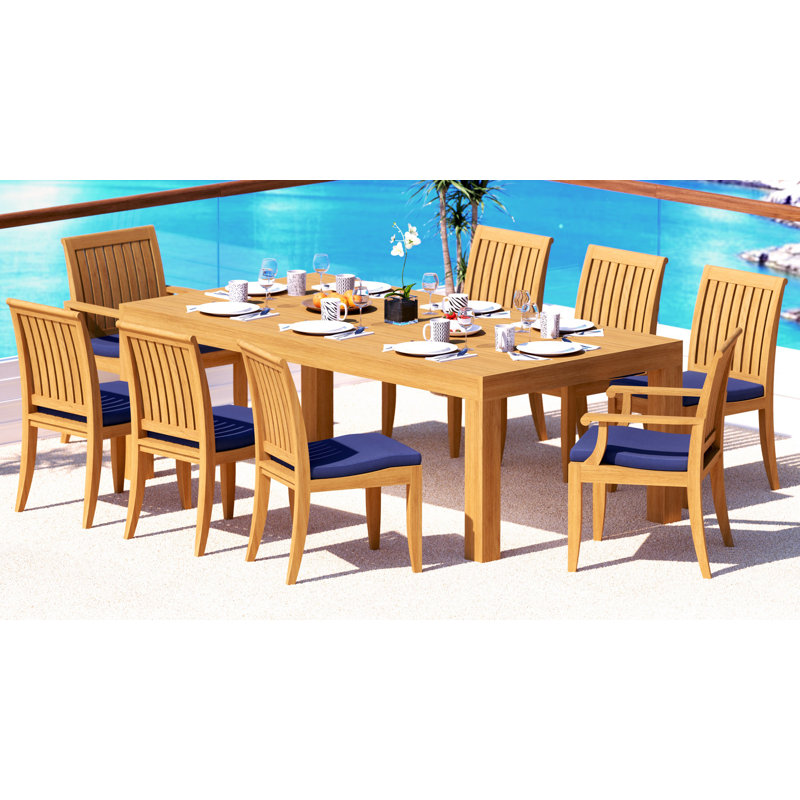 Lagos 8 - Person Teak Wood Patio Dining Set with