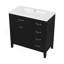 Meuble-lavabo 36 po avec lavabo, meuble-lavabo noir avec tiroirs, cadre et panneau de fibres à densité moyenne-1284921654