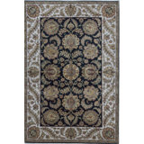 Trinity Wool Oriental Area Rug in Beige/Ivory/Black