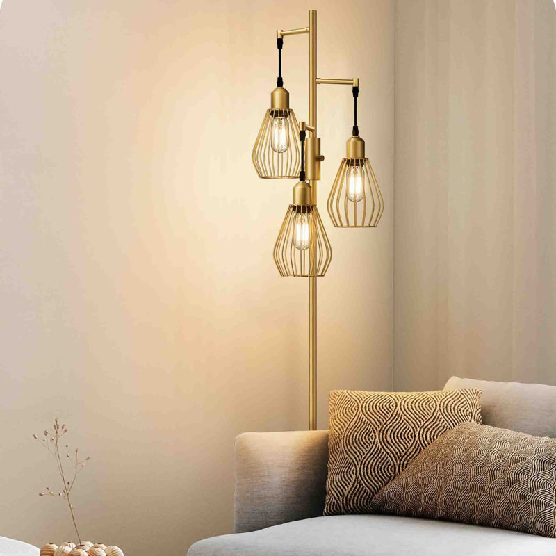 Benoto 166cm Tree Floor Lamp, Gold
