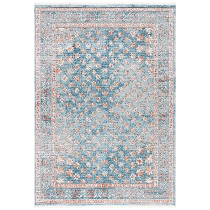 Massingill Floral Hand Woven Area Rug, Rectangle 122 x 183 cm