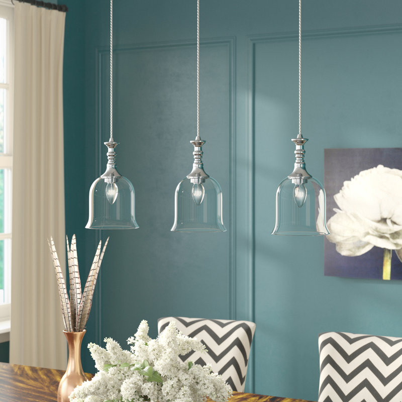 Ehrfried 3 - Light Polished Nickel Kitchen Island Pendant