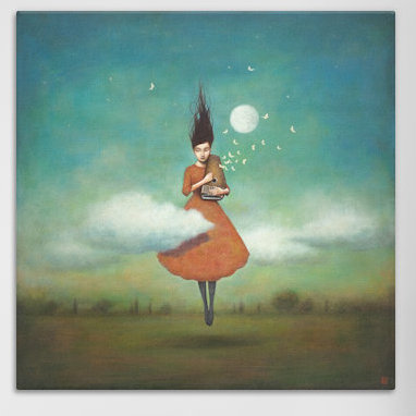 «High Notes for Low Clouds», reproduction d'art sur toile tendue, H 26 po x l 26 po x P 1,5 po