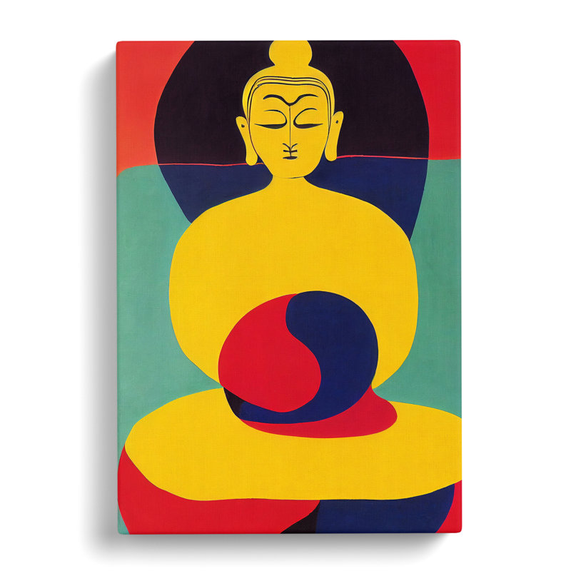 Buddha in Abstract - Wall Art, Wrapped Canvas, 50cm H x 35cm W x 3cm D, No Matte