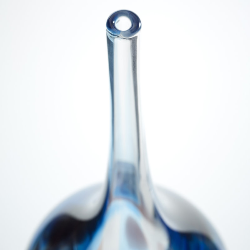 Pandora Glass Table Vase, 11" H x 4" W x 4" D